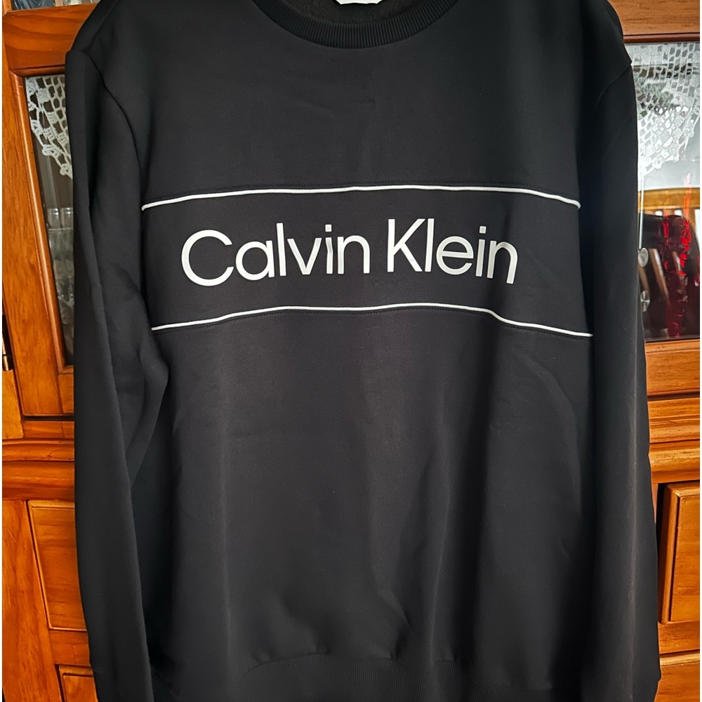 CALVIN KLEIN FLEECE SWEATSHIRT MEN'S CREW NECK